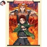 Poster Déroulant Demon Slayer Tanjiro et Kyojuro Rengoku