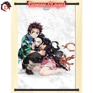 Poster Déroulant Demon Slayer Tanjiro et Nezuko Démon