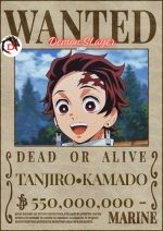Poster Demon Slayer Avis de Recherche Tanjiro Souriant