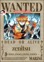 Poster Demon Slayer Avis de Recherche Zernitsu Souffle du Tonerre