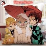 Housse de Coussin Demon Slayer Pourfendeur de Démon sous un Parapluie