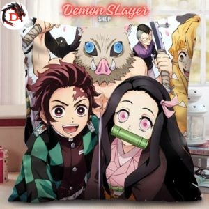 Housse de Coussin Demon Slayer Inosuke et ses Amis