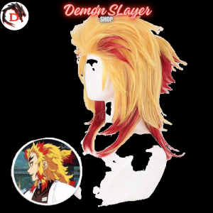 Cosplay Kyojuro Rengoku Perruque Pilier du Feu