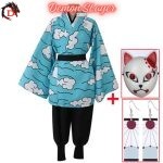 Cosplay Demon Slayer Sakonji Urokodaki Masque Chat