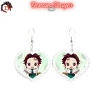 Boucles d&rsquo;Oreilles Demon Slayer Coeur Tanjiro