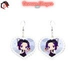 Boucles d’Oreilles Demon Slayer Coeur Shinobu Kawaii