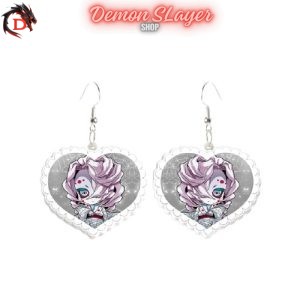 Boucles d&rsquo;Oreilles Demon Slayer Coeur Rui