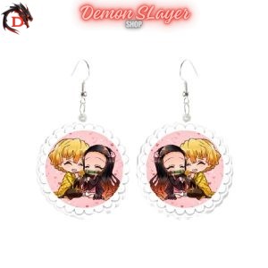 Boucles d’Oreilles Demon Slayer Zenitsu et Nezuko