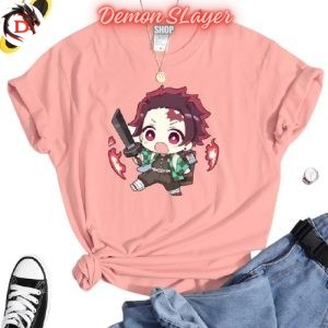 T-shirt Femme Demon Slayer Tanjiro Rose
