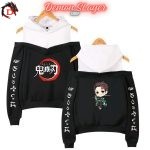 Sweat à Épaules Dénudées Demon Slayer Tanjiro avec Sabre