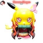 Figurine Demon Slayer Nezuko en Pikachu