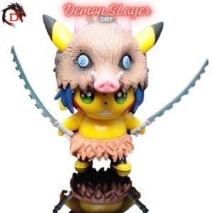 Figurine Demon Slayer Inosuke en Pikachu