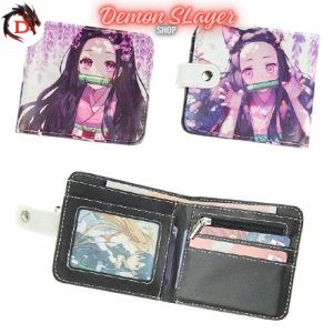 Portefeuille Demon Slayer à Bouton Nezuko
