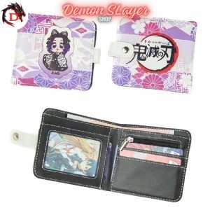 Portefeuille Demon Slayer à Bouton Kanae Kocho