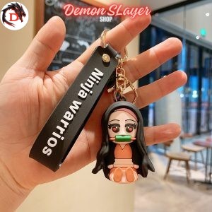 Porte-Clés Demon Slayer Cartoon Nezuko Kamado Regard Rouge
