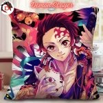 Housse de Coussin Demon Slayer Tanjiro Coloré