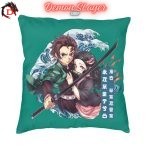 Housse de Coussin Demon Slayer Nezuko et sa Soeur Kawaii