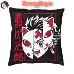 Housse de Coussin Demon Slayer Nezuko avec le Masque de Sabito