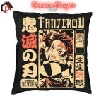 Housse de Coussin Demon Slayer Affiche Tanjiro Kamado Kawaii