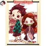Poster Déroulant Demon Slayer Tanjiro et Nezuko Kawaii