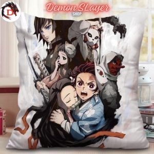 Housse de Coussin Demon Slayer Tanjiro et ses Amis