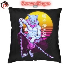 Housse de Coussin Demon Slayer Inosuke Couché de Soleil
