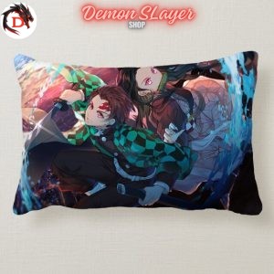 Coussin Demon Slayer Attaque de Tanjiro et Nezuko