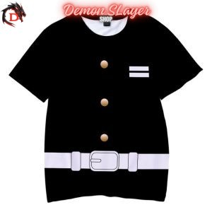 Chemise Demon Slayer Uniforme Noir