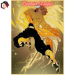 Poster Demon Slayer Zenitsu Préparant une Attaque