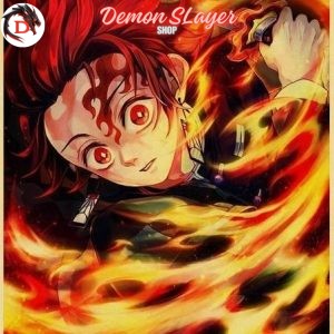 Poster Demon Slayer  Tanjiro cracheur de feu Kimetsu