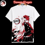 T-shirt Demon Slayer Kyojuro Souffle du Feu